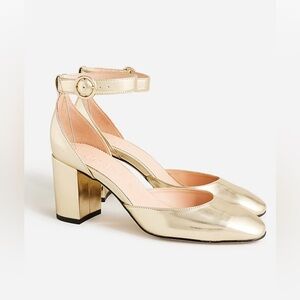 NWT J. Crew Metallic Ankle Strap Maisie Pump Size 7 1/2